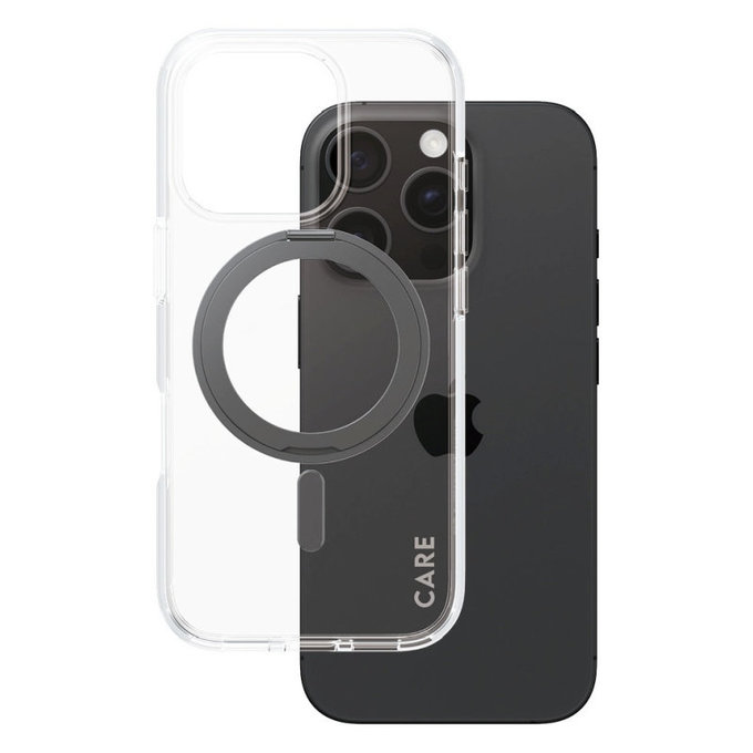Husă Kickstand cu MagSafe pentru iPhone 16 Pro, Negru, CARE