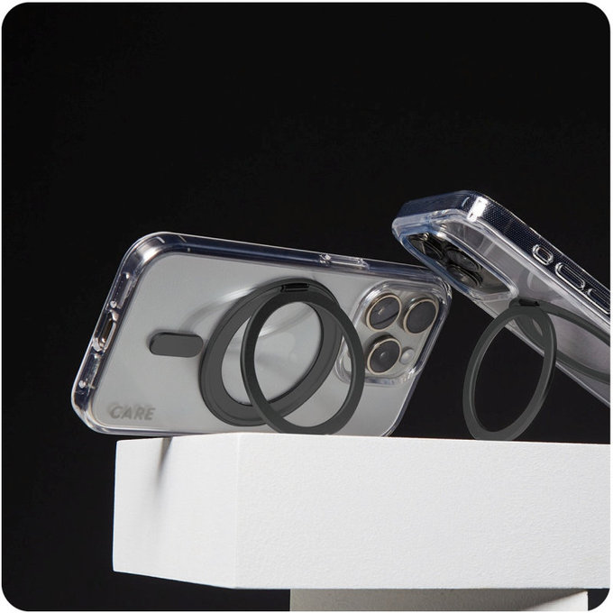 Husă Kickstand cu MagSafe pentru iPhone 16 Pro, Negru, CARE