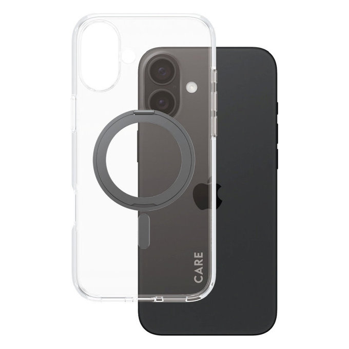 Husă Kickstand cu MagSafe pentru iPhone 16 Plus, Negru, CARE