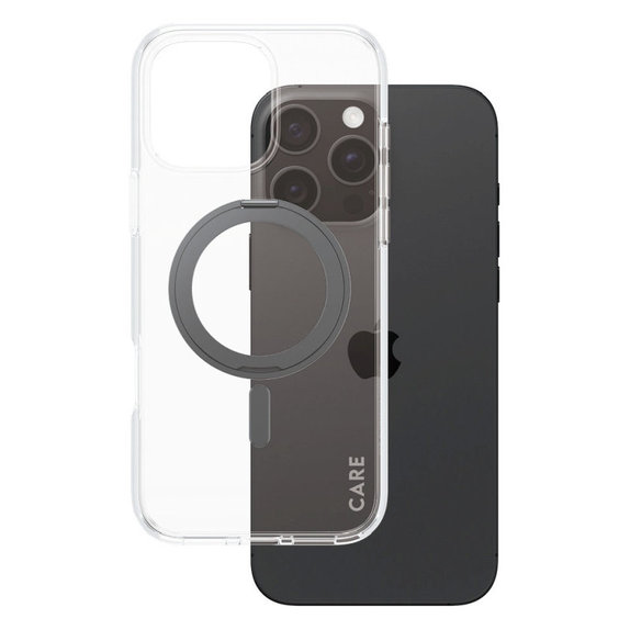 Husă Kickstand cu MagSafe pentru iPhone 16 Pro Max, Negru, CARE
