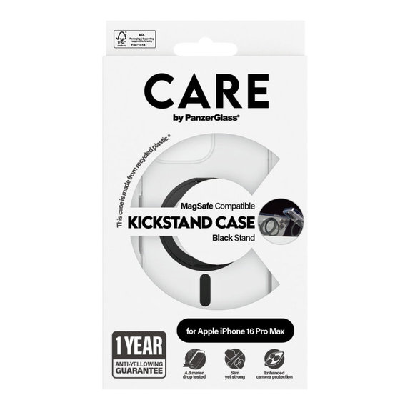 Husă Kickstand cu MagSafe pentru iPhone 16 Pro Max, Negru, CARE