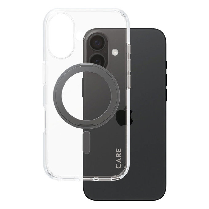 Husă Kickstand cu MagSafe pentru iPhone 16, Negru, CARE