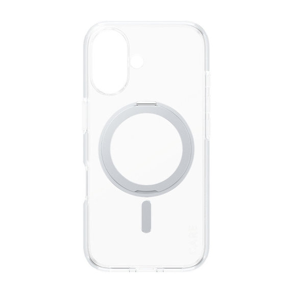 Husă Kickstand cu MagSafe pentru iPhone 16, Argintiu, CARE