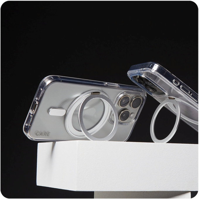 Husă Kickstand cu MagSafe pentru iPhone 16 Plus, Argintiu, CARE