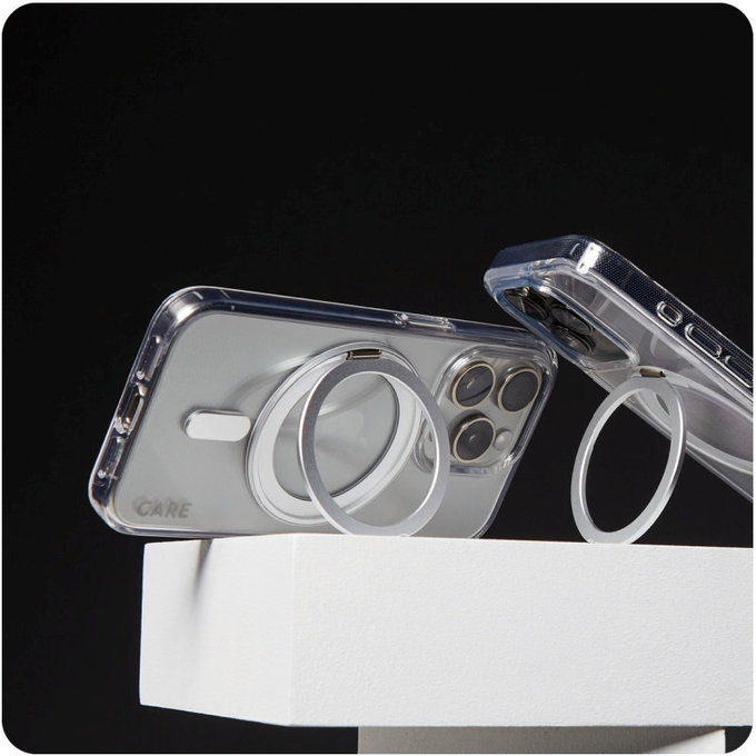 Husă Kickstand cu MagSafe pentru iPhone 16 Pro Max, Argintiu, CARE