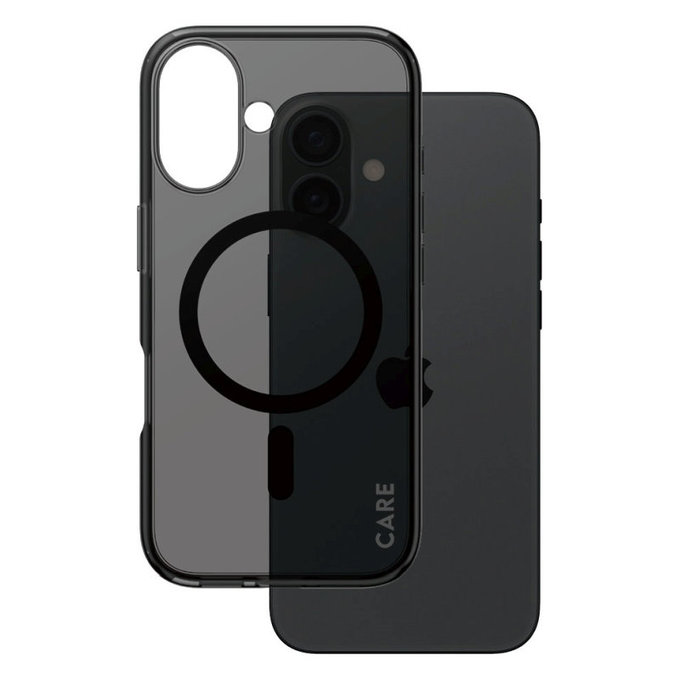 Husă Smokey cu MagSafe pentru iPhone 16, Negru, CARE