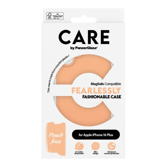 Husă Fearlessly cu MagSafe pentru iPhone 16 Plus, Peachy, CARE