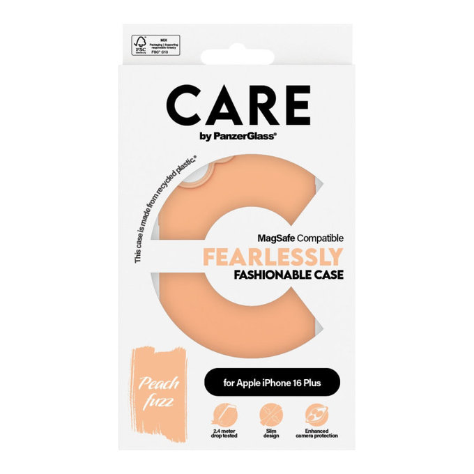 Husă Fearlessly cu MagSafe pentru iPhone 16 Plus, Peachy, CARE