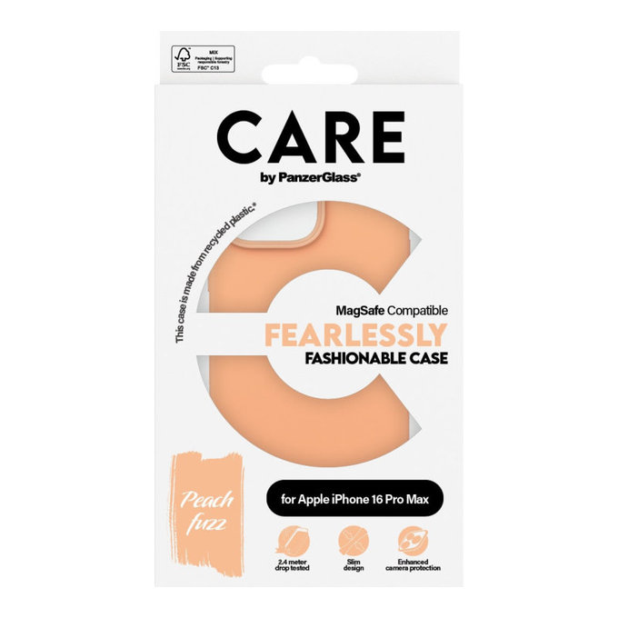 Husă Fearlessly cu MagSafe pentru iPhone 16 Pro Max, Peachy, CARE