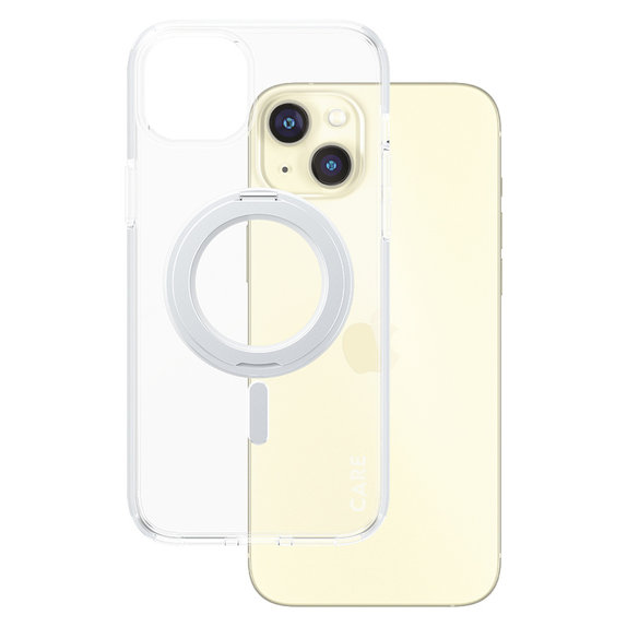 Caz Kickstand cu MagSAFE by PanzerGlass pentru iPhone 15 Pro Max, Argintiu, PanzerGlass