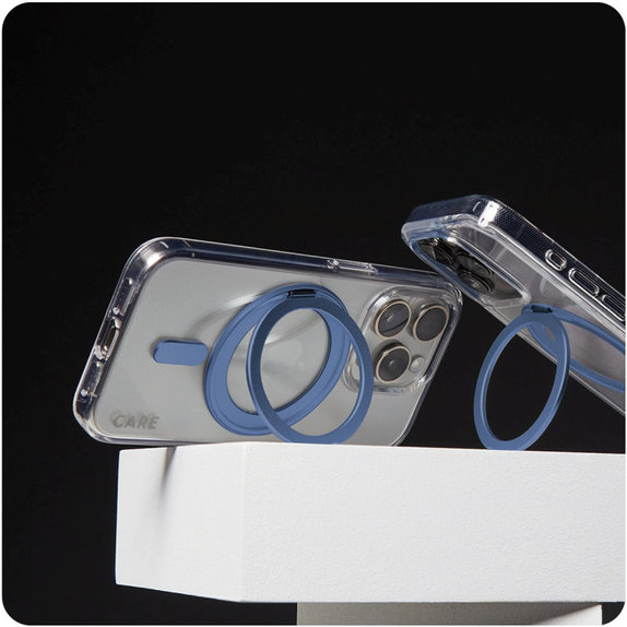 Husă Kickstand cu MagSafe pentru iPhone 16 Pro, Albastru, CARE