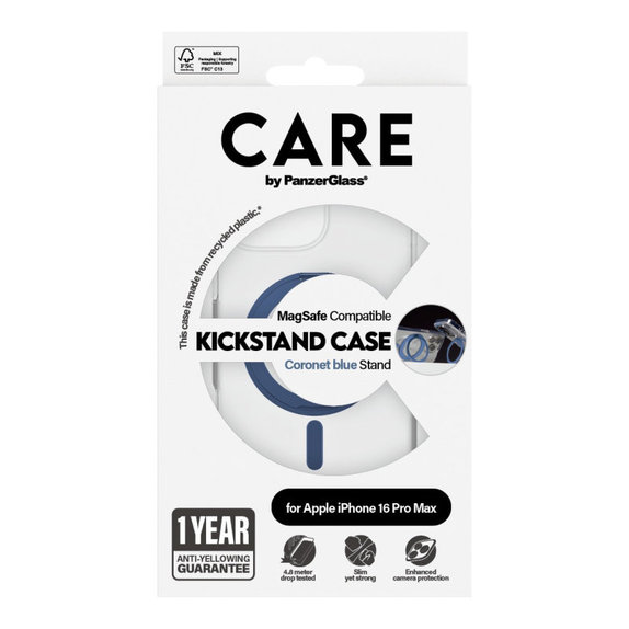 Husă Kickstand cu MagSafe pentru iPhone 16 Pro Max, Albastru, CARE