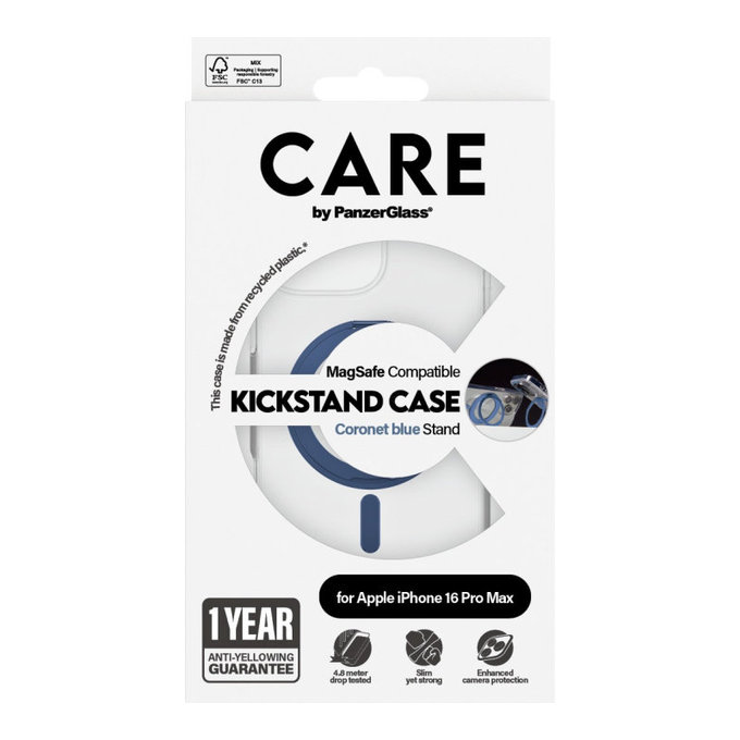 Husă Kickstand cu MagSafe pentru iPhone 16 Pro Max, Albastru, CARE