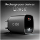 Adaptor de călătorie LCD USB-C, GaN, 45 W PD, negru, SBS