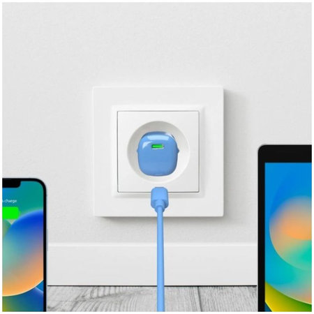 PURO - Adaptor de încărcare MiniPro USB-C, GaN, 20W, blue lagon