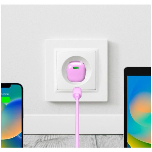 PURO - Adaptor de încărcare MiniPro USB-C, GaN, 20W, coraltastic