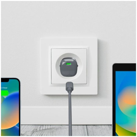 PURO - Adaptor de încărcare MiniPro USB-C, GaN, 20W, black oyster