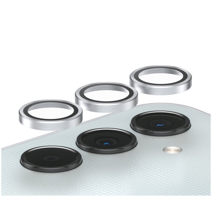 Protecție lentile cameră Hoops pentru Samsung A25 5G, Albastru deschis, PanzerGlass