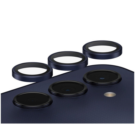 Protecție lentile cameră Hoops pentru Samsung A25 5G, Albastru/Negru, PanzerGlass