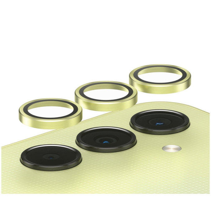 Protecție lentile cameră Hoops pentru Samsung A25 5G, Galben, PanzerGlass