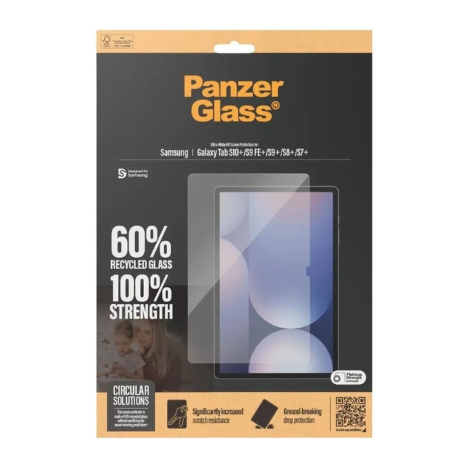 Sticlă securizată UWF pentru Samsung Galaxy Tab S8/S9 Plus, Transparent, PanzerGlass