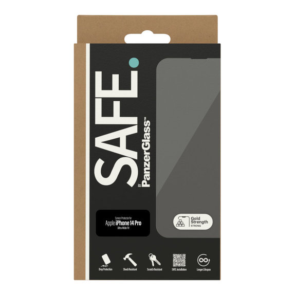 Sticlă securizată Case Friendly UWF pentru iPhone 14 Pro, Negru, SAFE
