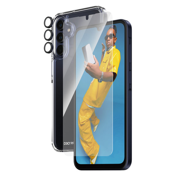 Bundle Hoops + Sticlă securizată UWF + Hard Case D3O pentru Samsung Galaxy A15/A15 5G, PanzerGlass