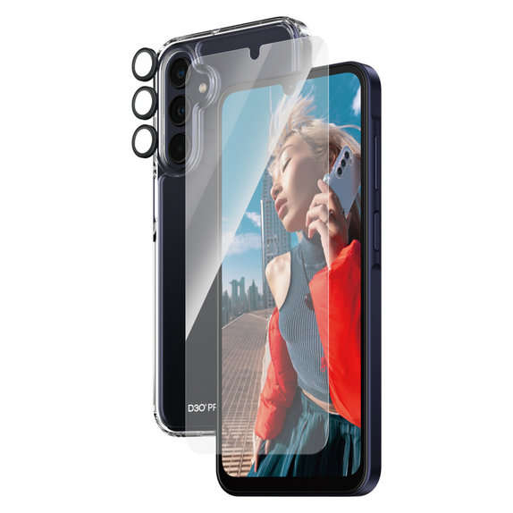 Bundle Hoops + Sticlă securizată UWF + Hard Case D3O pentru Samsung Galaxy A25 5G, Transparent, PanzerGlass