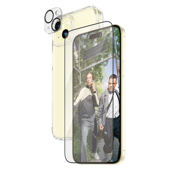 Bundle PicturePerfect + Sticlă securizată UWF + Hard Case D3O pentru iPhone 15 Plus, PanzerGlass