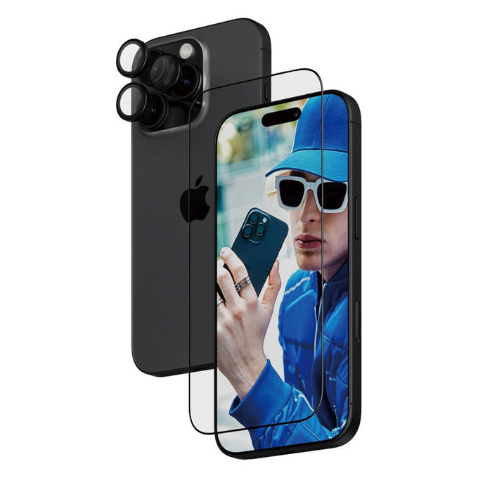 Bundle Hoops + sticlă securizată UWF pentru iPhone 16 Pro, PanzerGlass