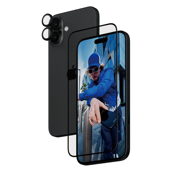Bundle Hoops + sticlă securizată UWF pentru iPhone 16 Plus, PanzerGlass