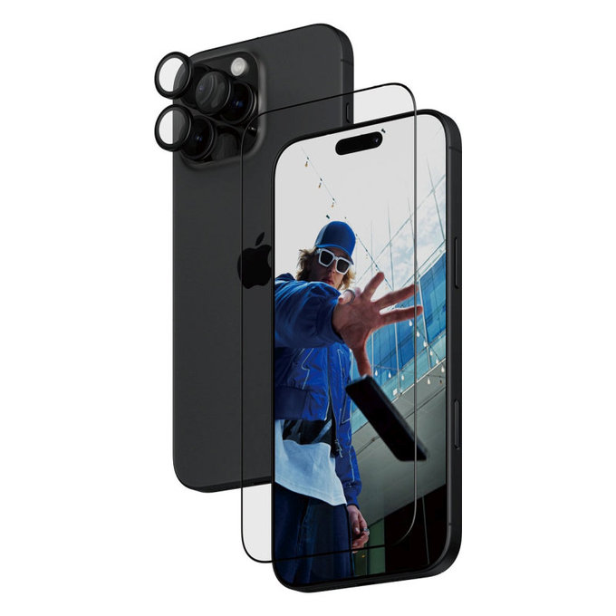 Bundle Hoops + sticlă securizată UWF pentru iPhone 16 Pro Max, PanzerGlass