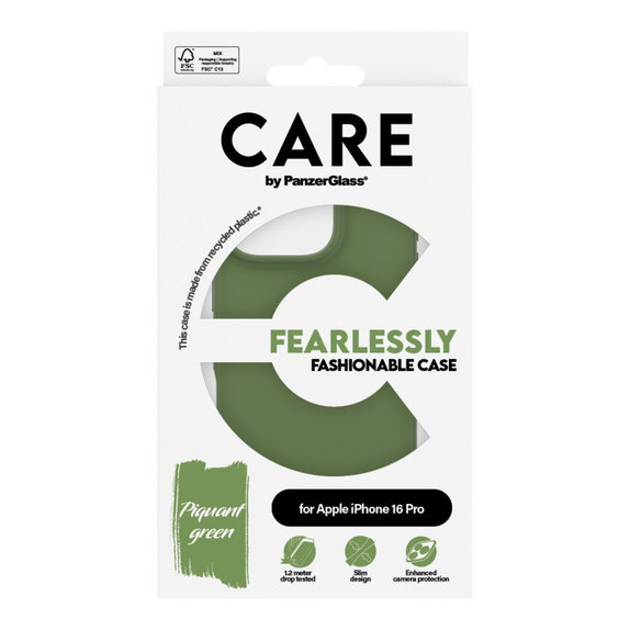 Husă Fearlessly pentru iPhone 16 Pro, Verde, CARE