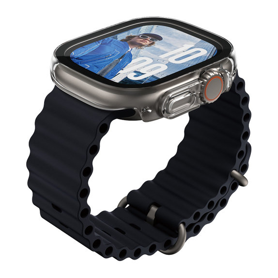 Sticlă securizată Full Body Slim pentru Apple Watch Ultra 2024/Ultra 2/Ultra, Transparent, PanzerGlass
