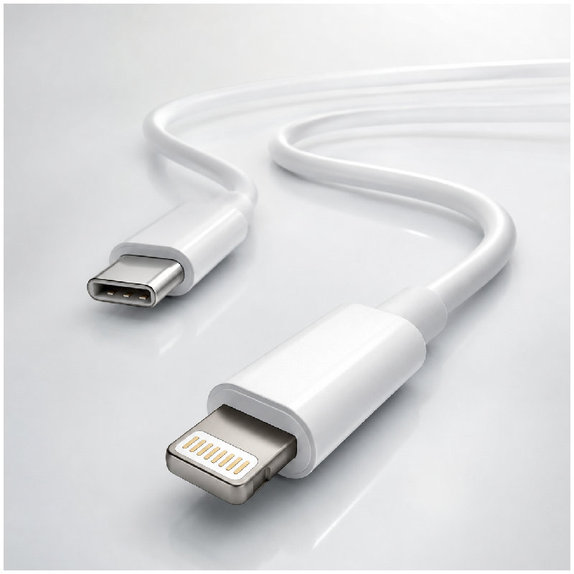 FixPremium - Cablu Lightning/USB-C, 1.5m, alb
