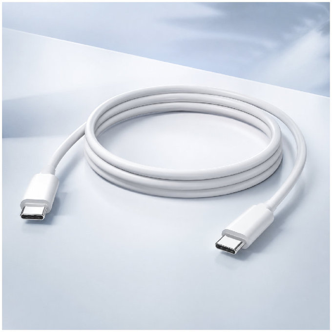 FixPremium - Cablu USB-C/USB-C, 1.5m, alb