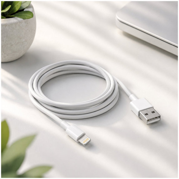 FixPremium - Cablu Lightning/USB, 1.5m, alb