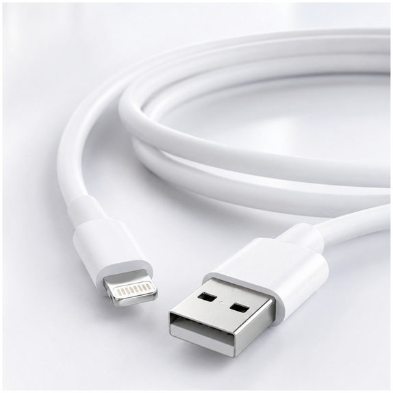 FixPremium - Cablu Lightning/USB, 1.5m, alb