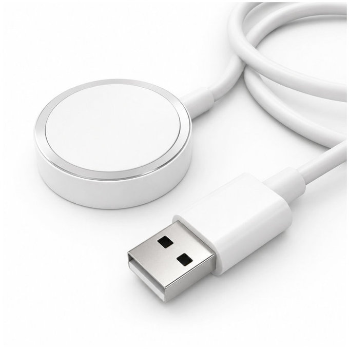 FixPremium - Cablu Watch/USB, 1.5m, alb