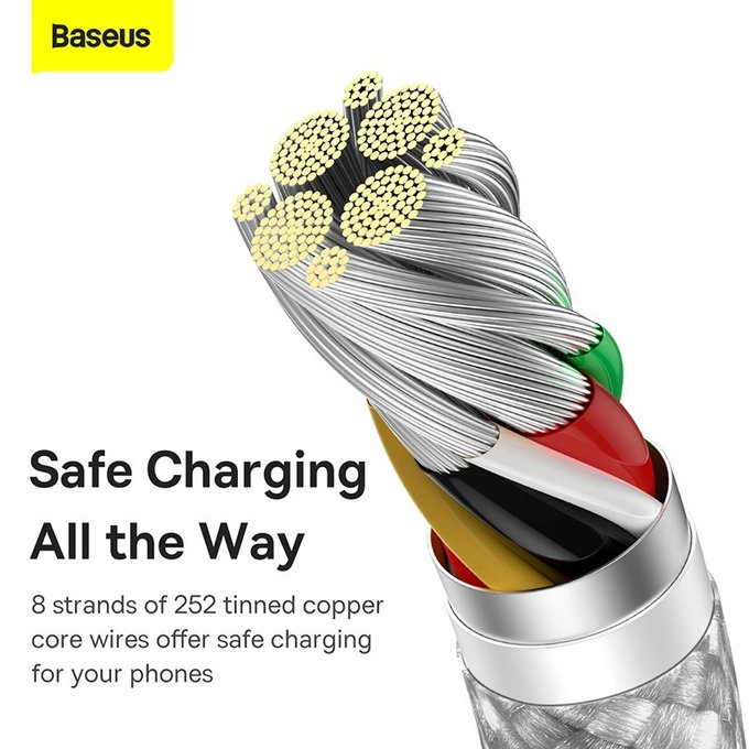 Baseus - Cablu USB-C/USB, 1.5m, alb