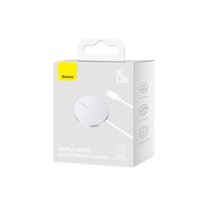 Baseus - Cablu MagSafe/USB-C, 1.5m, alb