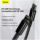 Baseus - Cablu Lightning/USB-C, 1.5m, negru