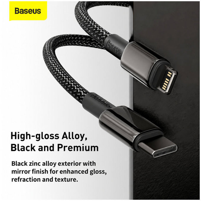 Baseus - Cablu Lightning/USB-C, 1.5m, negru