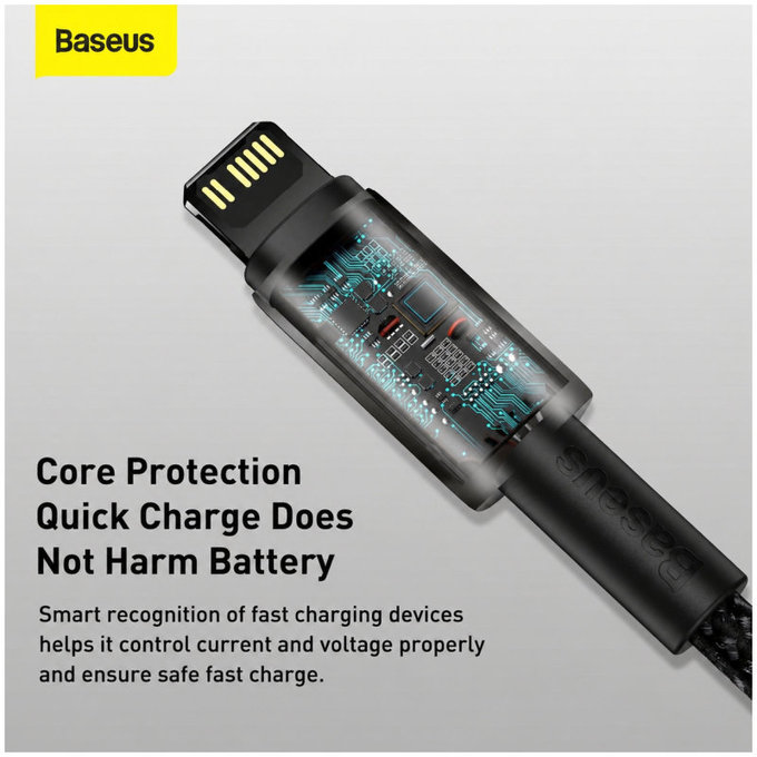 Baseus - Cablu Lightning/USB-C, 1.5m, negru