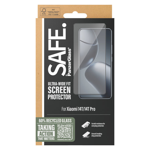 Sticlă securizată UWF pentru Xiaomi 14T/14T Pro, Negru, SAFE by PanzerGlass
