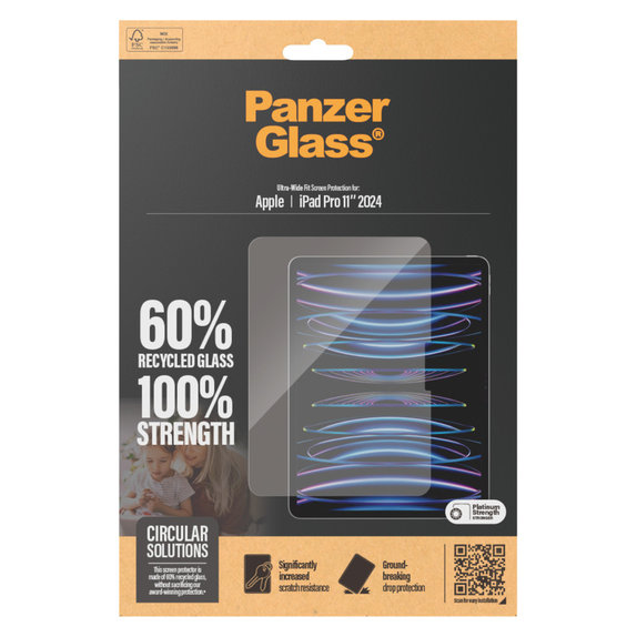 Sticlă securizată UWF pentru iPad Pro 11'', Transparent, PanzerGlass