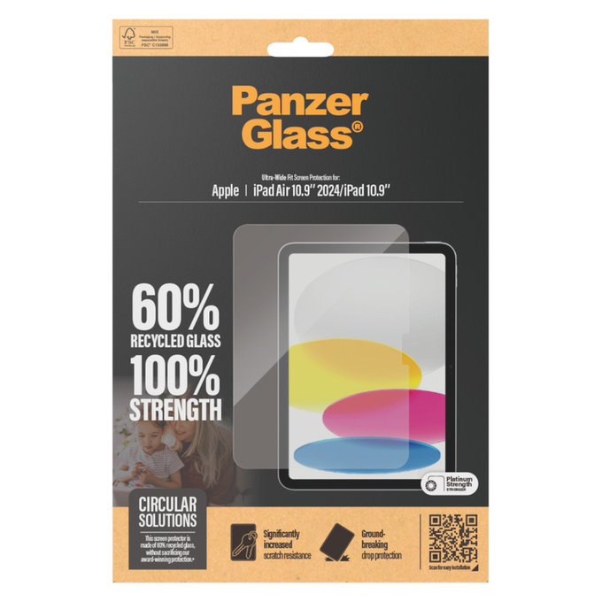 Sticlă securizată UWF pentru iPad 10,9"/iPad Air 11'', Transparent, PanzerGlass