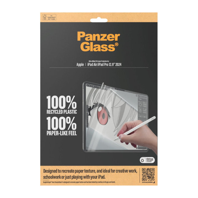 Folie de protecție GraphicPaper UWF pentru iPad Air 13"/Pro 13", Transparent, PanzerGlass