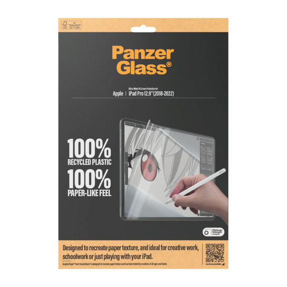 Folie de protecție GraphicPaper UWF pentru iPad Pro 12,9", Transparent, PanzerGlass