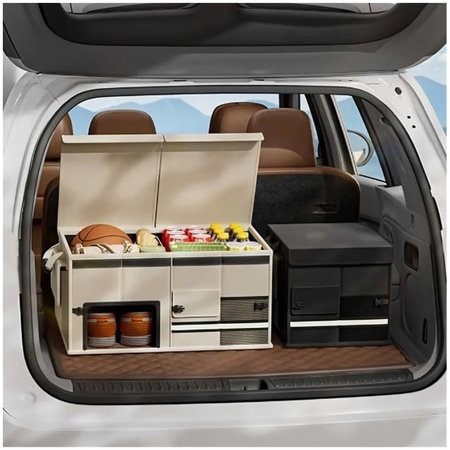 Organizator pliabil din piele pentru portbagaj cu capacitate mare 60L 57x34x29cm